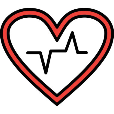 kalp atışı vektör resimleme simgesi