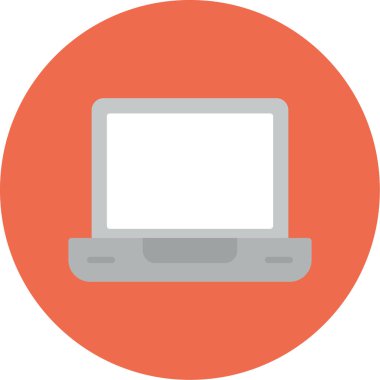 Laptop renkli vektör simgesi