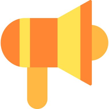 Düz stil megafon simgesi