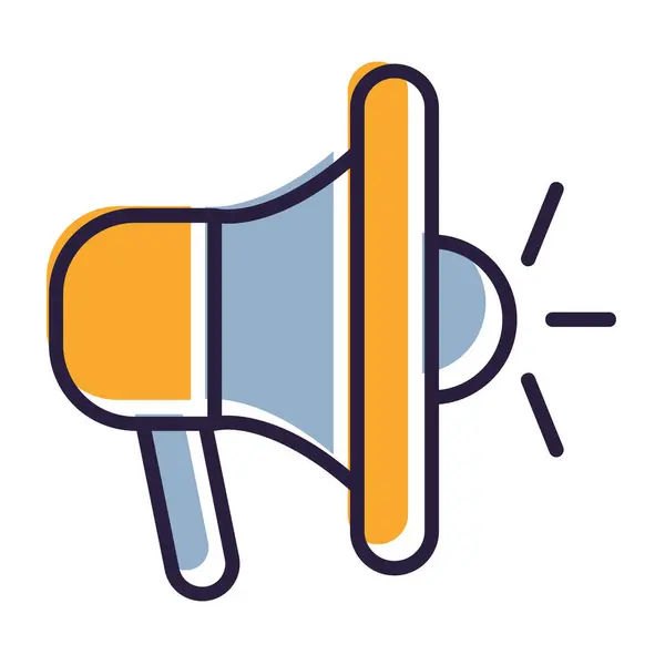 Megafon ikonu vektör illüstrasyonu