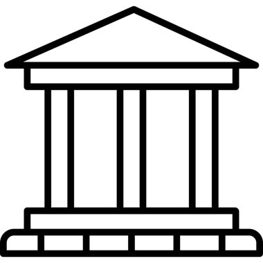 Banka simgesi, vektör illüstrasyonu