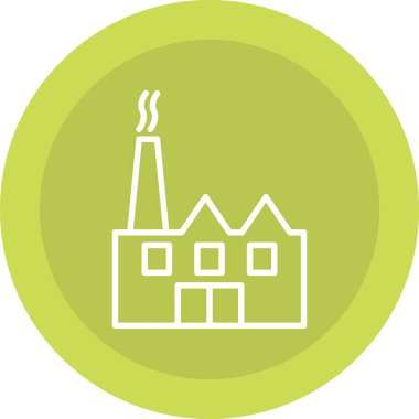 Fabrika ikonu. vektör illüstrasyonu