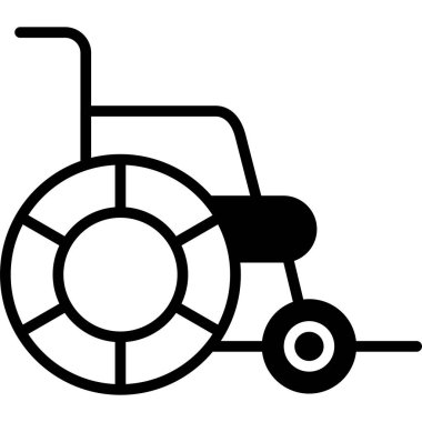 tekerlek ve el arabası simgesinin vektör illüstrasyonu