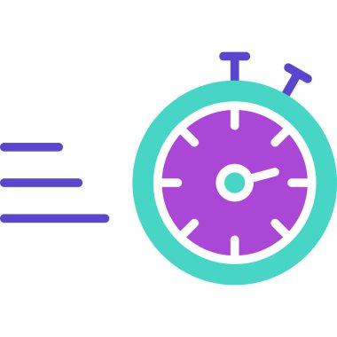 zaman izleme simgesi vektör illüstrasyonu