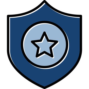 kalkan simgesi, vektör illüstrasyonu