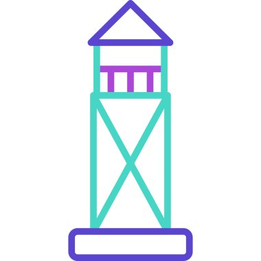 deniz feneri modern simgesi, vektör illüstrasyonu