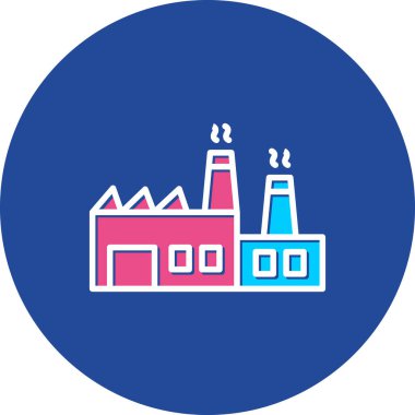 Fabrika simgesi vektör illüstrasyonu