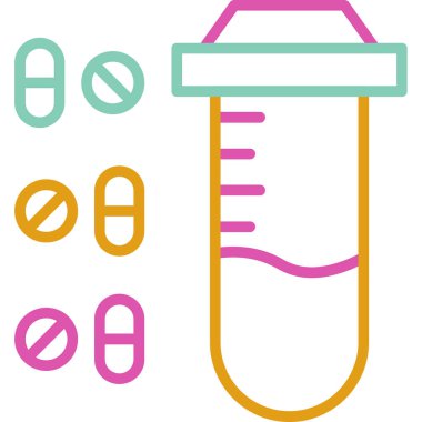 Test tüpü. Web simgesi basit illüstrasyon