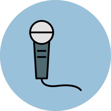 mikrofon simgesi vektör illüstrasyonu