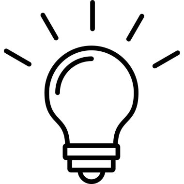 Fikir ışığı fikri simgesi