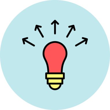 Ampul simgesinin vektör illüstrasyonu