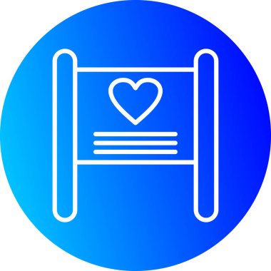 Bir kalp simgesinin vektör illüstrasyonu