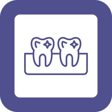 diş simgesi vektör illüstrasyonu