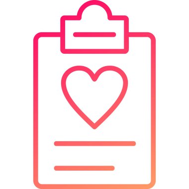 Bir kalp simgesinin vektör illüstrasyonu