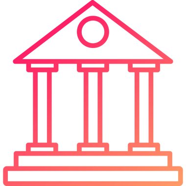 Bina. Web simgesi basit illüstrasyon
