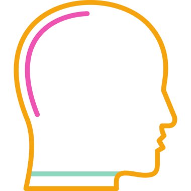 İnsan kafasının vektör illüstrasyonu