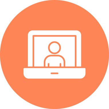 Bilgisayar. Web simgesi basit illüstrasyon