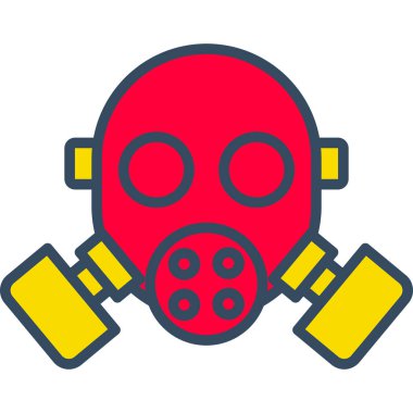 Gaz maskesi simgesi. vektör illüstrasyonu