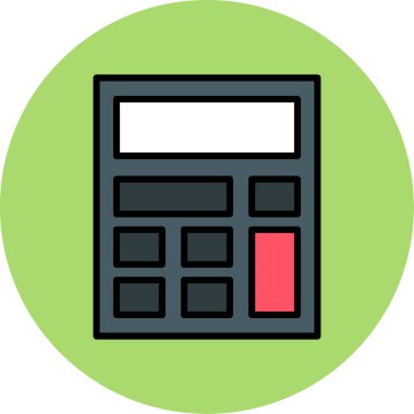 Muhasebe Basit Vektör Simgesi İllüstrasyonu