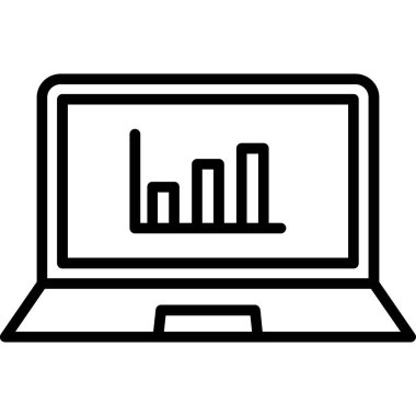 grafik simgesi ile bilgisayar monitörü