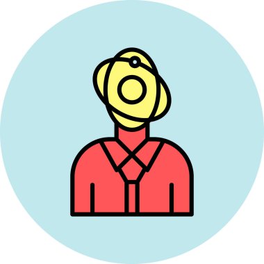 kadın Kullanıcı simgesi, basit vektör çizim