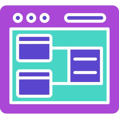 Tarayıcı arayüzü simgesi - taslak biçimi