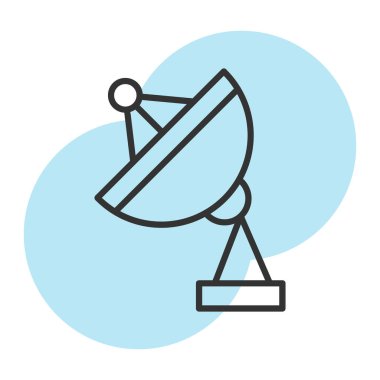 uydu anten ikonu vektör illüstrasyonu