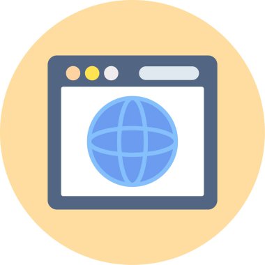 İnternet web simgesi basit illüstrasyon