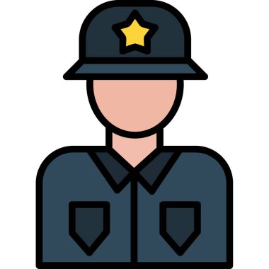 Polis memuru vektör simgesi