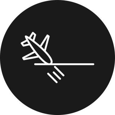 Uçak simgesinin vektör illüstrasyonu