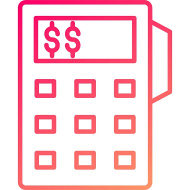 Dolar hesap makinesi vektör simgesi