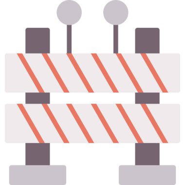 bariyer simgesi vektör çizimi tasarımı