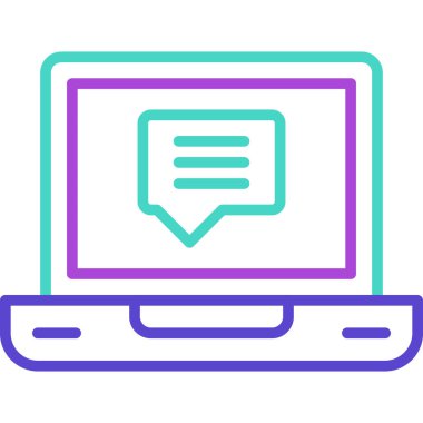 Konuşma Basit Vektör Simgesi İllüstrasyonu