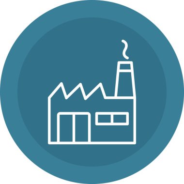 Fabrika Vektörü Şekil Simgesi Tasarımı