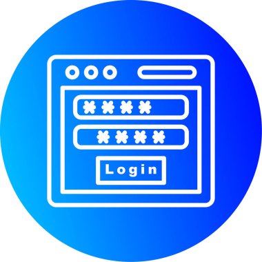 giriş parolası vektör çizimi