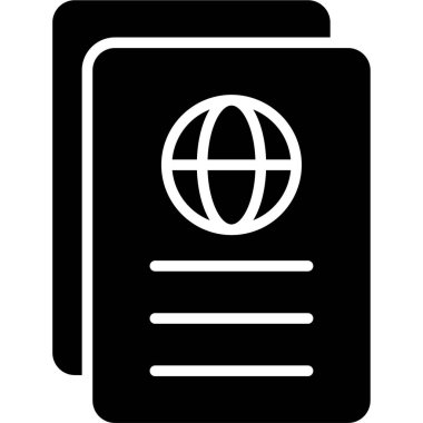 Pasaport. Web simgesi basit tasarım