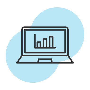 laptop grafik simgesi, vektör çizim ile