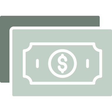 Dolar gagası vektörü düz renk simgesi