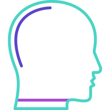 Kafa. Web simgesi basit illüstrasyon