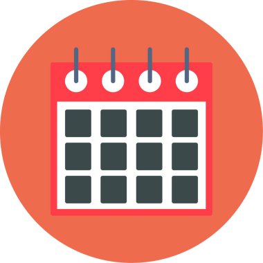 Takvim. Web simgesi basit illüstrasyon