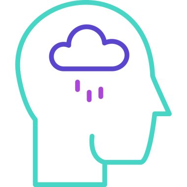 Bulut simgesi vektör illüstrasyonu