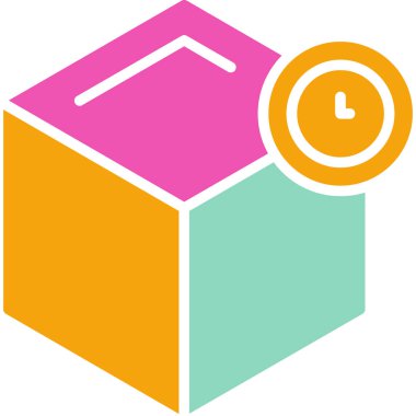 kutu teslim paketi simgesi ana hat biçiminde