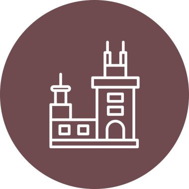 Modern yapı simgesinin vektör illüstrasyonu