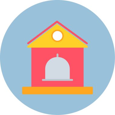 Bina. Web simgesi basit illüstrasyon