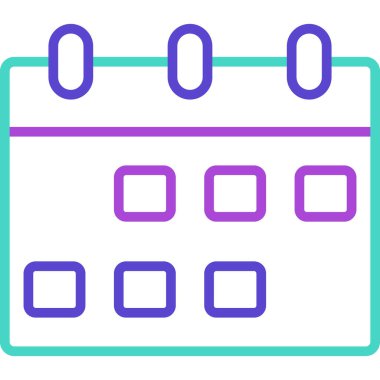 Takvim simgesi, vektör basit illüstrasyon tasarımı