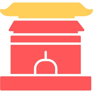 Bina. Web simgesi basit illüstrasyon