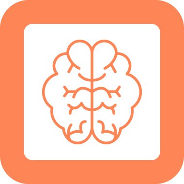 beyin ikonu vektör illüstrasyonu