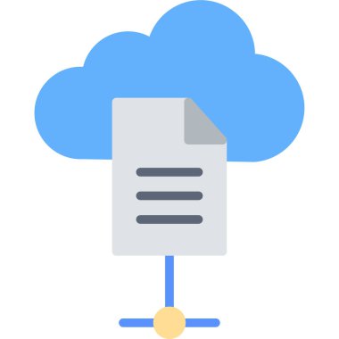 Bulut hesaplama simgesi, vektör illüstrasyonu. bulut