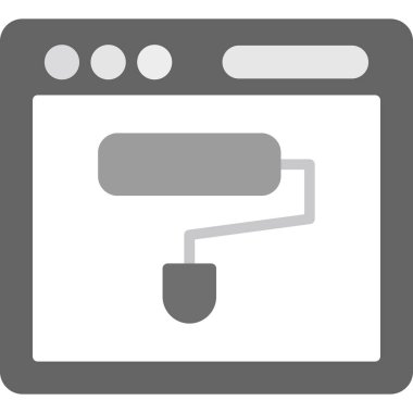 Web tasarımı ve geliştirme vektörü simgesi