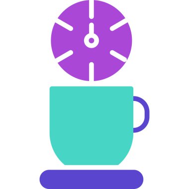 Kahve. Web simgesi basit illüstrasyon